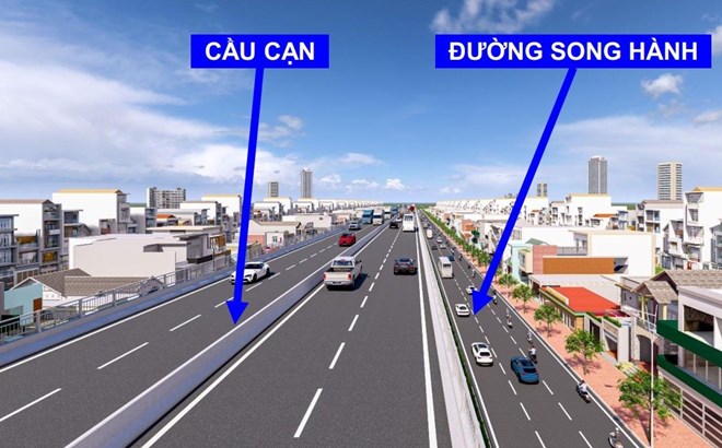 Phối cảnh đường trên cao 4 làn xe trên Quốc lộ 13. Ảnh: Sở Giao thông Công chánh TPHCM